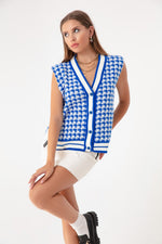 Women'S Coat Patterned Knitwear Vest