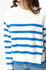 Woman Oversize Striped Knitwear Sweater