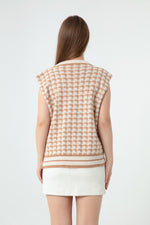 Women'S Coat Patterned Knitwear Vest