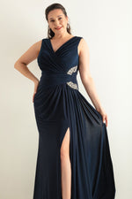 Large Size With Stones As Well As Women'S Long Evening Dresses