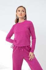 Women'S Side Connecting Knitted Blouse