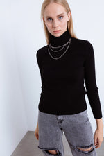 Female Fisherman Collar Knitwear Sweater