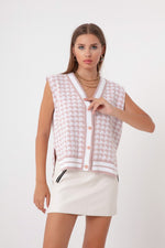 Women'S Coat Patterned Knitwear Vest