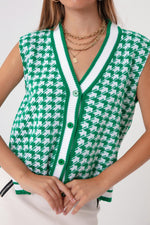 Women'S Coat Patterned Knitwear Vest