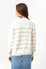 Woman Oversize Striped Knitwear Sweater