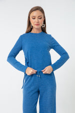 Women'S Side Connecting Knitted Blouse