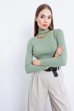 Female Fisherman Collar Knitwear Sweater