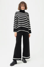 Female Striped Knitwear Set