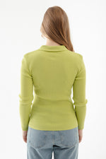 Women'S Polo Yaka Consplicity Knitwear Sweater