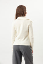 Women'S Collar Zipper Sweater