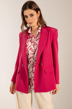 Woman Oversize Buttoned Blazer Jacket