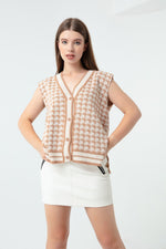 Women'S Coat Patterned Knitwear Vest