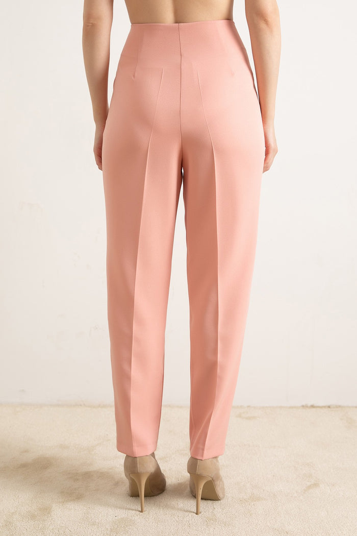 Female Gold Button Detailed Pants
