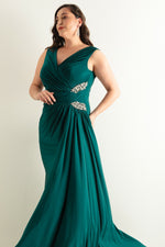 Large Size With Stones As Well As Women'S Long Evening Dresses