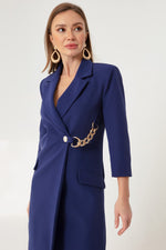 Female Chain Detailed Jacket Dress