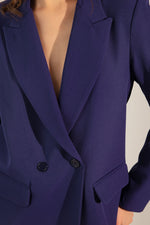 Woman Oversize Buttoned Blazer Jacket