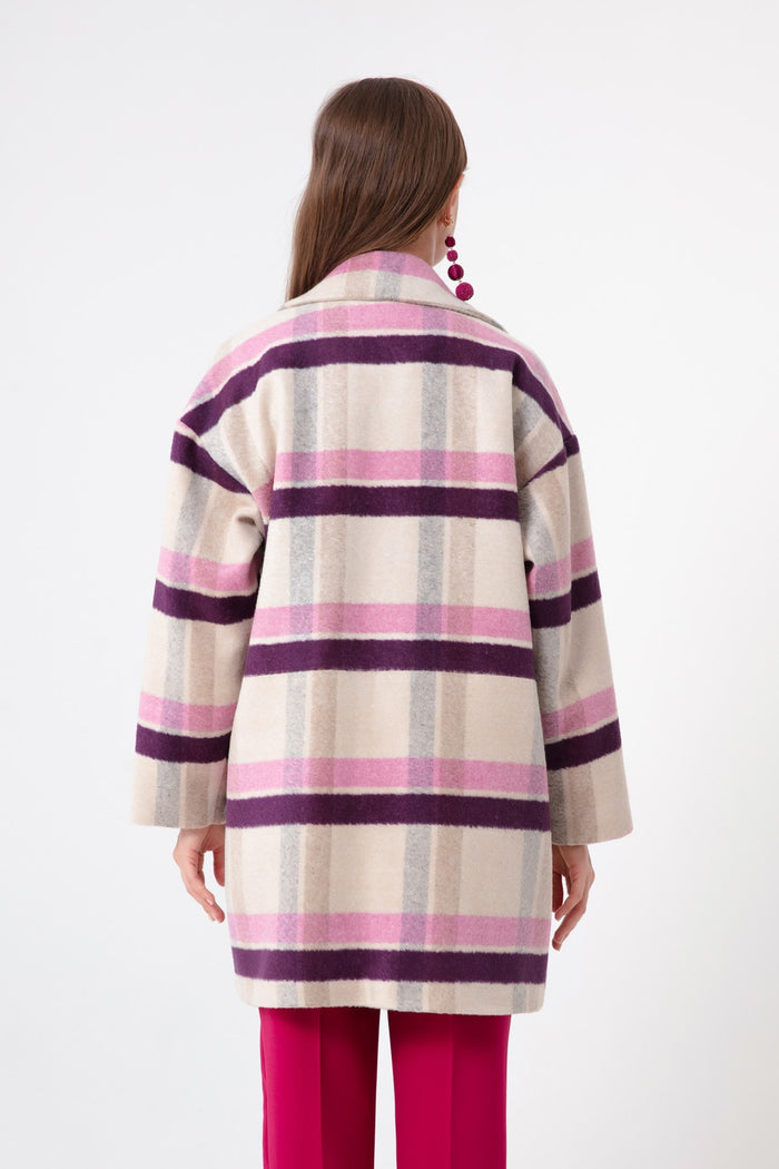 Female Plaid Pattern Coat