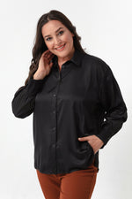 Woman Big Size Satin Shirt