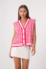 Women'S Coat Patterned Knitwear Vest