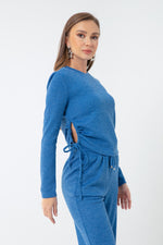 Women'S Side Connecting Knitted Blouse