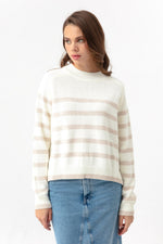 Woman Oversize Striped Knitwear Sweater