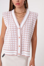 Women'S Coat Patterned Knitwear Vest