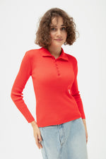 Women'S Polo Yaka Consplicity Knitwear Sweater