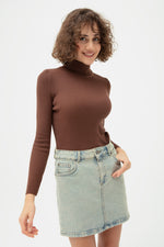 Female Fisherman Collar Knitwear Sweater