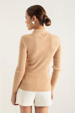 Women'S Polo Yaka Consplicity Knitwear Sweater