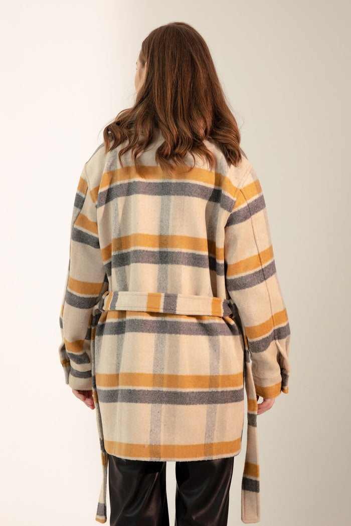 Female Plaid Pattern Coat