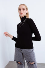 Female Fisherman Collar Knitwear Sweater