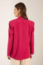 Woman Oversize Buttoned Blazer Jacket