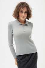 Women'S Polo Yaka Consplicity Knitwear Sweater