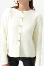 Woman Gold Buttoned Homeland Cardigan