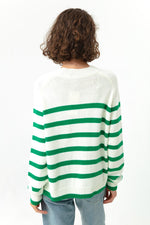 Woman Oversize Striped Knitwear Sweater