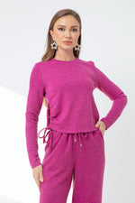 Women'S Side Connecting Knitted Blouse