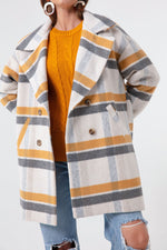 Female Plaid Pattern Coat