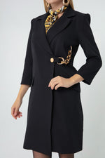 Female Chain Detailed Jacket Dress