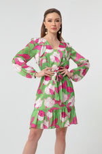 Woman Flower Patterned Dress