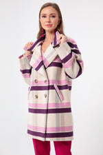 Female Plaid Pattern Coat