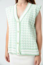 Women'S Coat Patterned Knitwear Vest