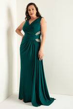 Large Size With Stones As Well As Women'S Long Evening Dresses