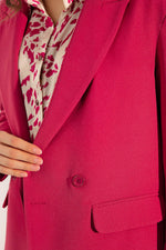 Woman Oversize Buttoned Blazer Jacket