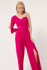 Women'S One Arm Low -Cut Evening Dress Overalls