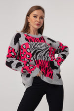 Woman Silk Zebra Knitwear Sweater