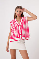 Women'S Coat Patterned Knitwear Vest