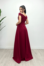 Katak Yaka Kühş Sışıy Dress - Red