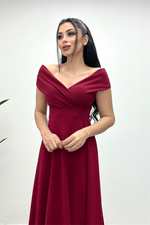 Katak Yaka Kühş Sışıy Dress - Red