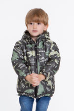 Kids Boy Coat Inside Welsoft Dinosaur Patterned Hat Mont Ak2509