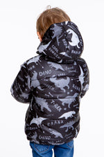 Kids Boy Coat Inside Welsoft Dinosaur Patterned Hat Mont Ak2509